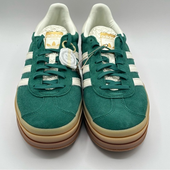 Adidas Women's Sz 10.5= Men 9.5 Gazelle Bold Shoes - Collegiate Green (IF7160) - Picture 2 of 10